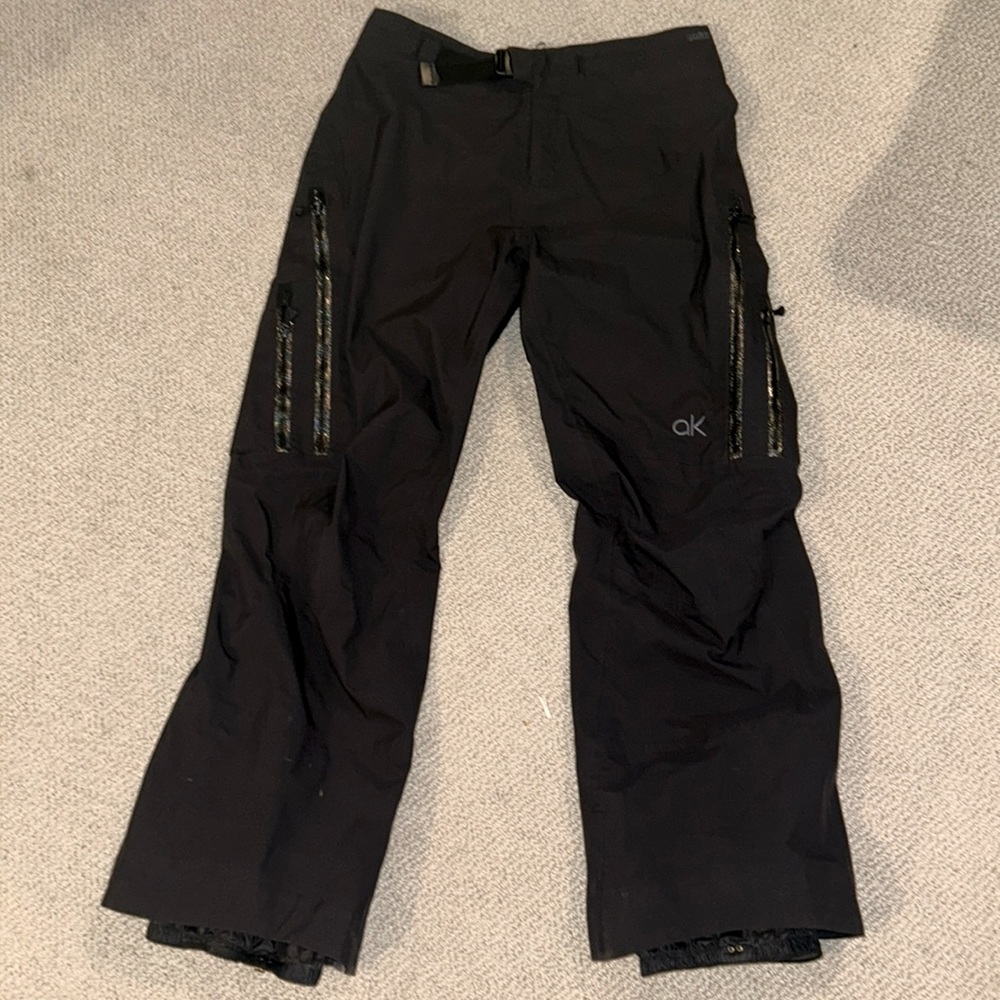 BURTON AK GORE-TEX WOMENS MEDIUM SNOWBOARD PANTS BLACK WITH GLITTER ACCENTS